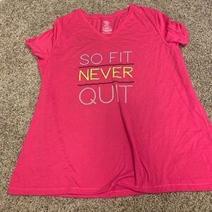 New Hot Pink Athletic Works tee, so fit never quit